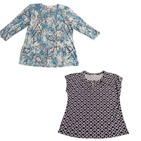 Two Silky Blouses  - Picture 1 of 12